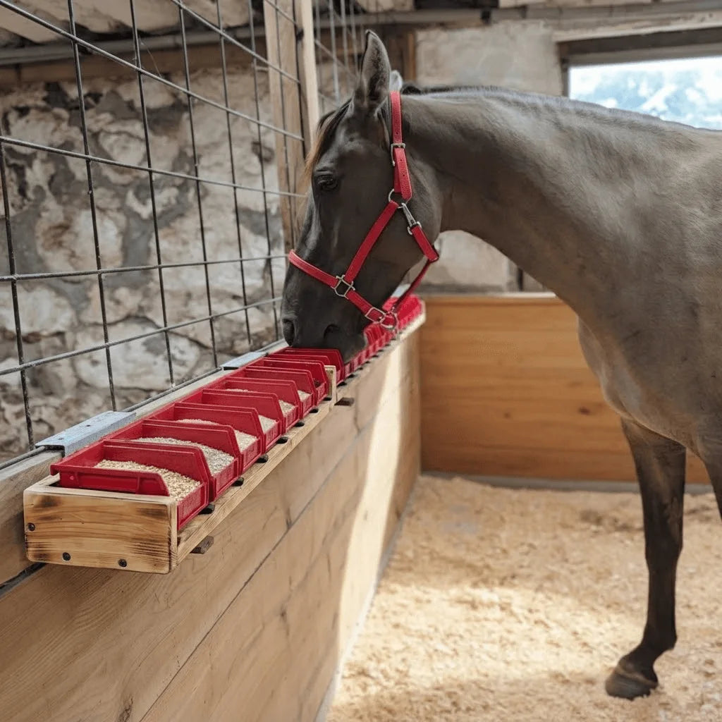 Free Choice Horse Mineral Buffet tray system used to offer multiple loose minerals to horses
