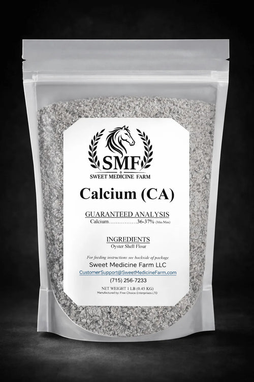 Calcium refill pouch for the Sweet Medicine Farm Free Choice Horse Mineral Buffet