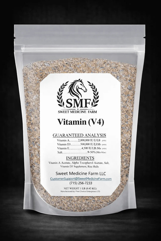 Vitamin A D E refill pouch for the Sweet Medicine Farm Free Choice Horse Mineral Buffet